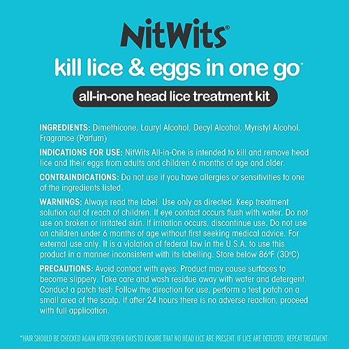 NitWits All-in-One Head Treatment Spray, Kills, Super & Eggs, Includes Spray 120ml & Nit Comb, Treatment for Kids & Adults