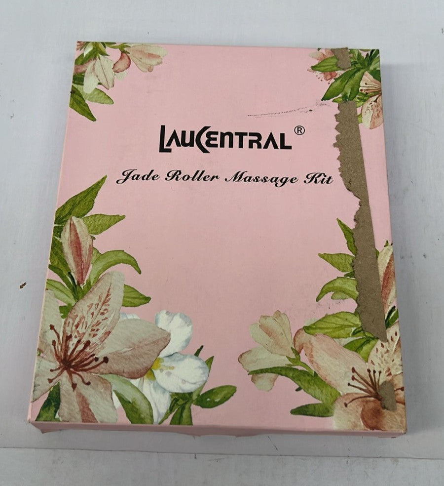 Jade Roller & Gua Sha Massage Kits, LauCentral Natural Anti-Aging Face Roller
