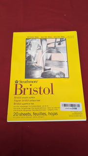 Strathmore Bristol Vellum Paper Pad 9"X12"-20 Sheets( front slightly scuffed)