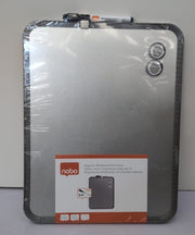 Nobo Mini Magnetic Whiteboard With Slim Silver Frame, Portable QB05442CD