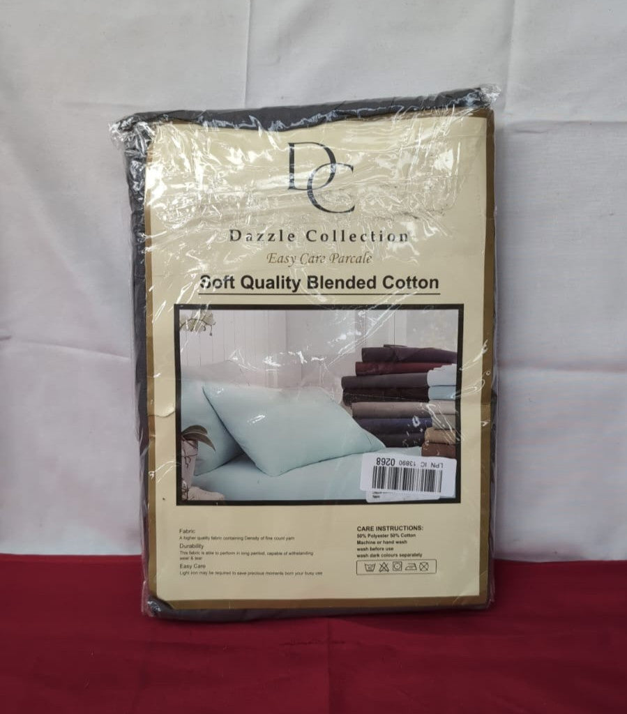 Dazzle Collection Plain Dyed Base Valance Sheets (Gray Double)(PACKAGINGDAMAGED)