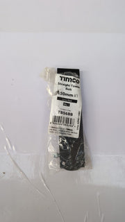 TIMCO Straight Tower Bolt - Black - 6" - (PACKAGING DAMAGED)
