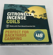 Outdoor Citronella Incense Reels (Includes 48 Spools and 2 Stands)