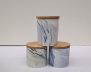 Set of 3 blue,green Ceramic Storage Jars with Airtight Lids for Kitchen