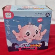 Jiosdo Bath Toys, Octopus Sensory Light Up Water Spray Sprinkler