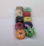 10 ROLLS, Twine String  Jute Rope for Gift Wrapping ,Multicoloured