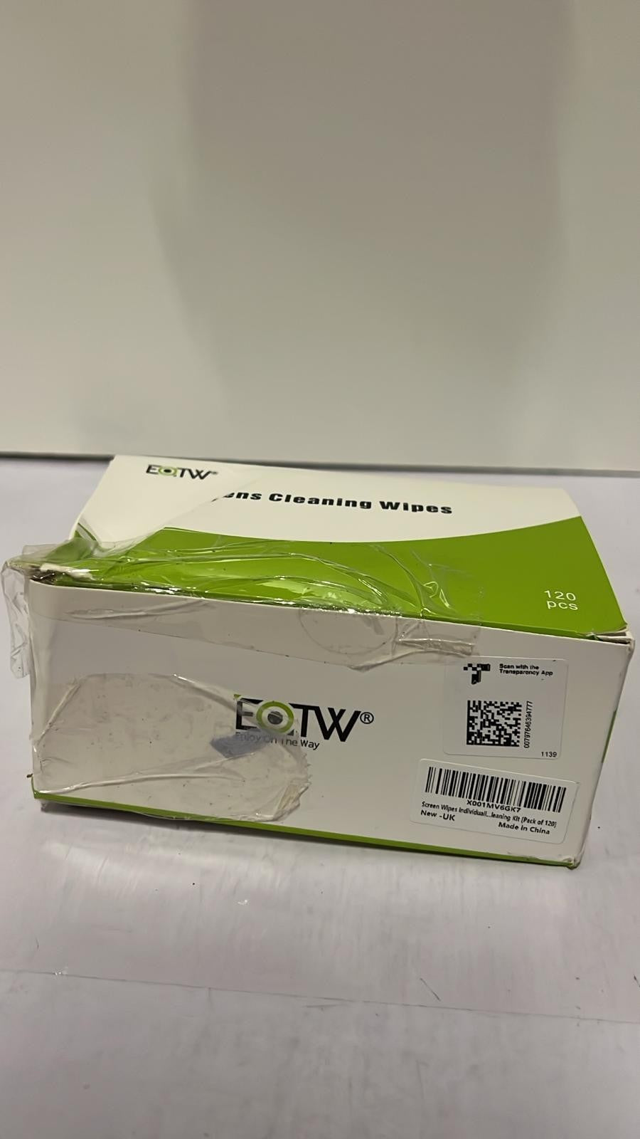 EOTW 120 Cleaning Wipes Individually Wrapped (BOX DAMAGED)