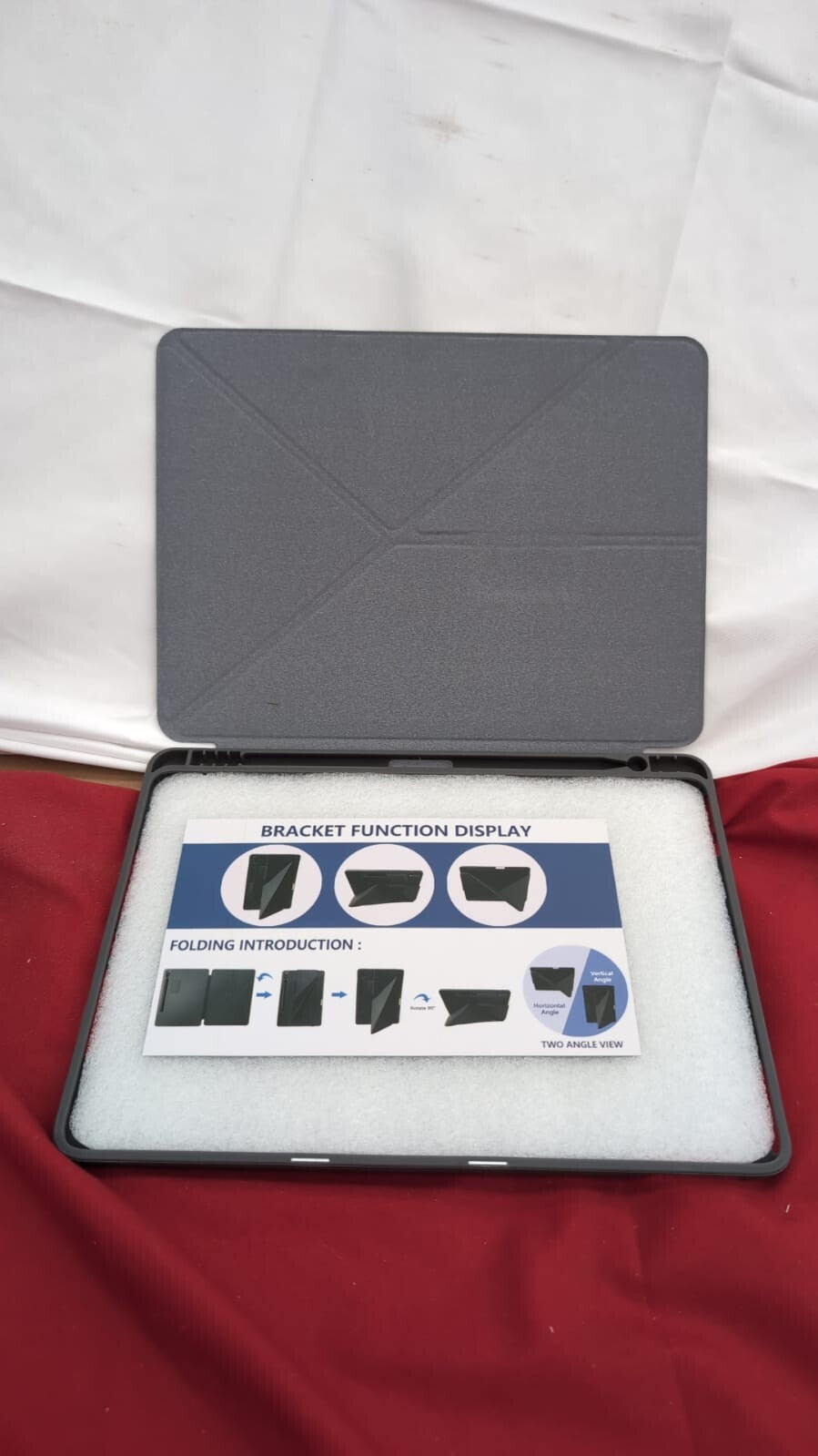 iPad Generation 10.2 Inch with Pencil Holder, Multi Angle Magnetic (Gray)