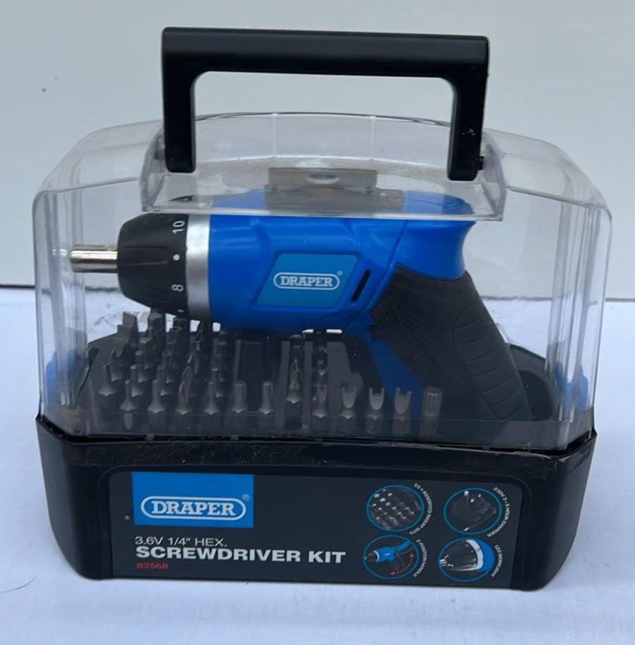 Draper 83568 Storm Force Cordless Li-Ion Screwdriver Kit (3.6V)