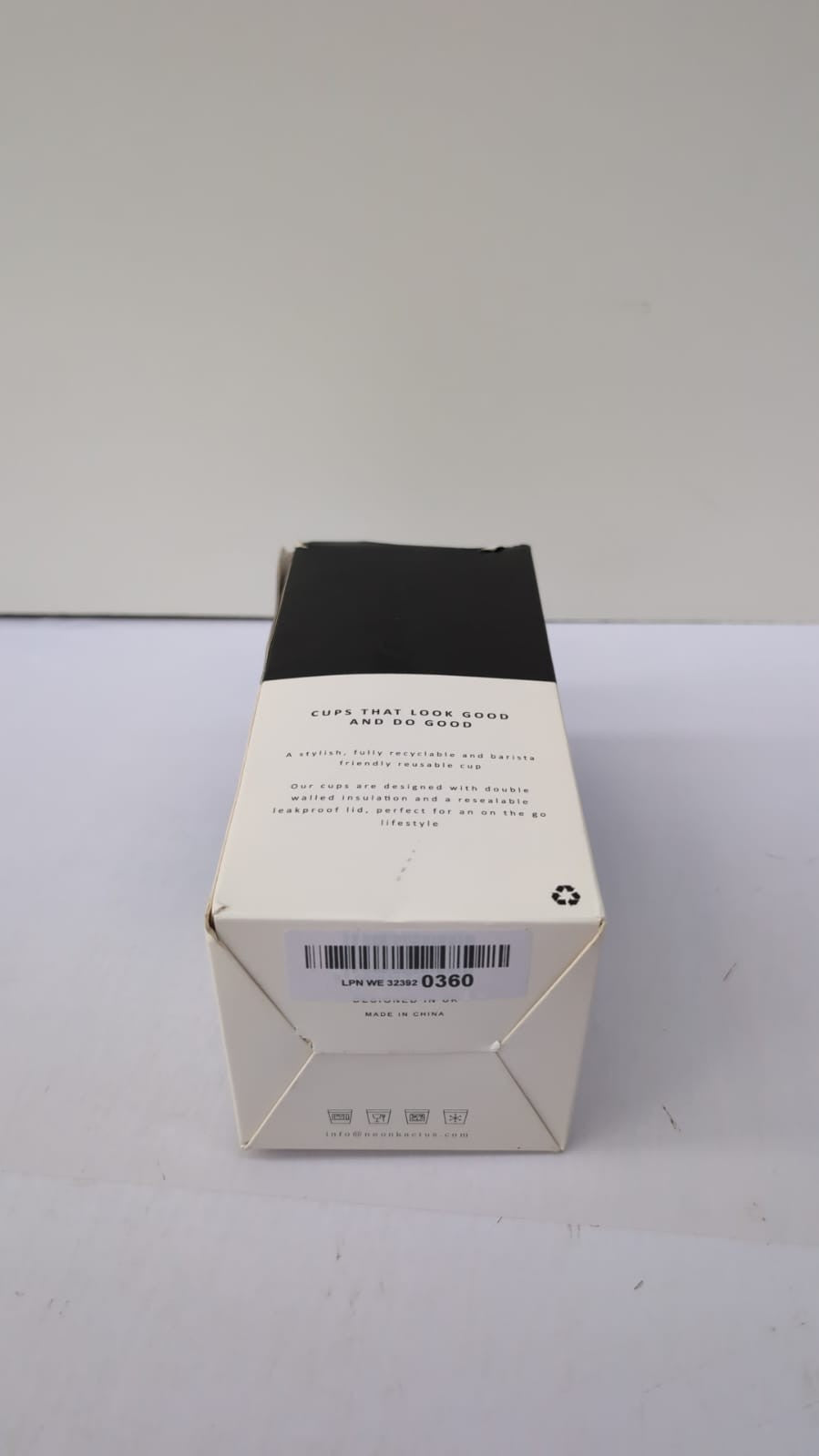 Neon Kactus Insulated Coffee Cup | Reusable Coffee Cup Black 20 oz