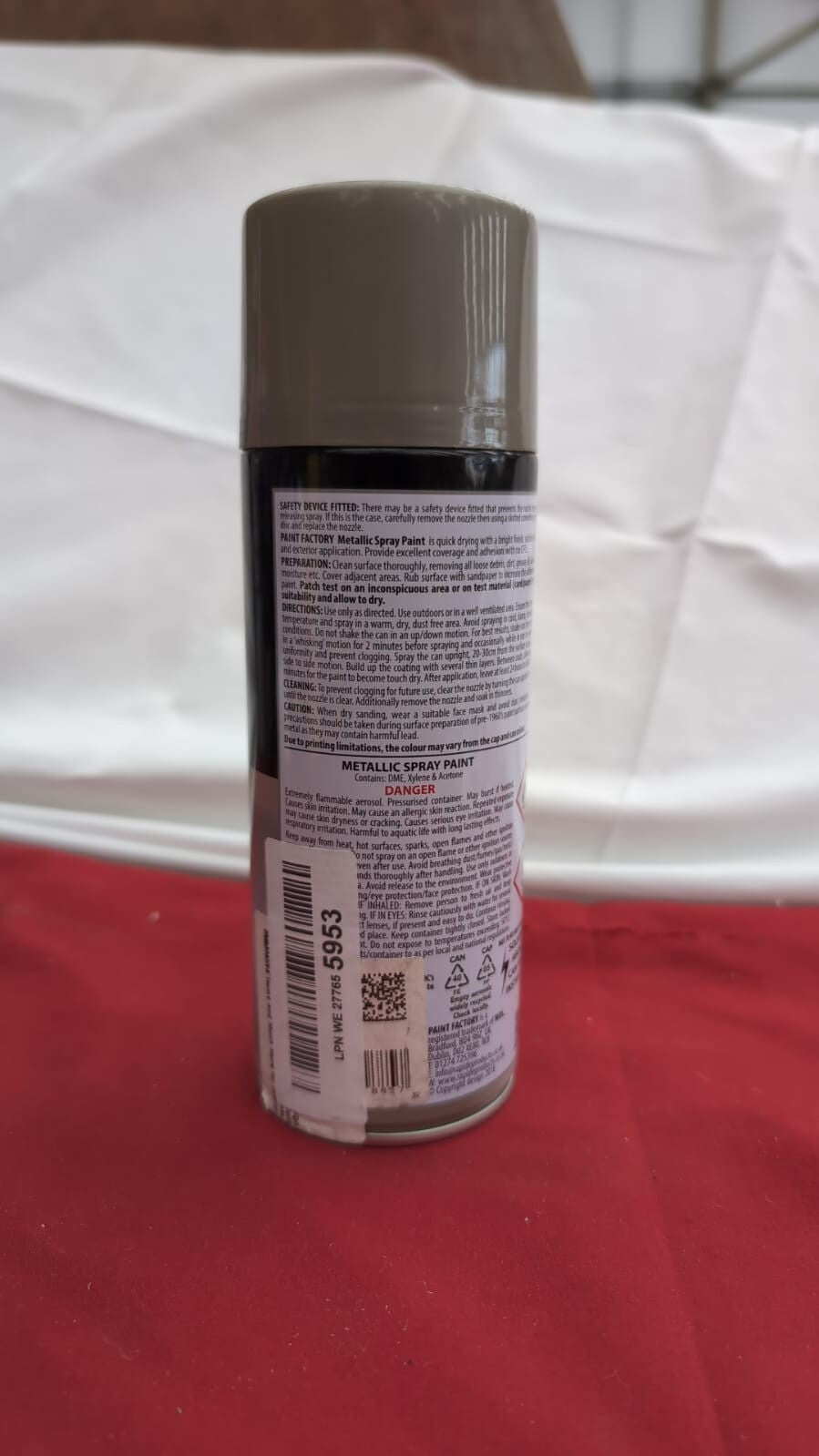 PF Metallic Champagne Gold Spray Paint 400ML - High Gloss (packaging scuffed)