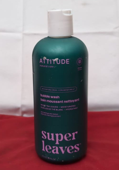 ATTITUDE Bubble Wash Bain Moussant Nettoyant White Tea Leaves 473ml