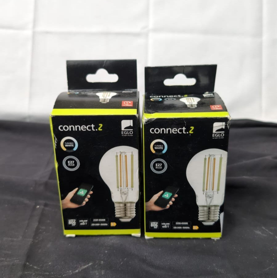 Eglo Connect.z Smart Home E27 LED Filament Light Bulb, A60,  app,2PACK
