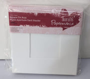 Papermania 300 gsm Square Tri Fold Window Aperture Card Blanks (Pack of 10)