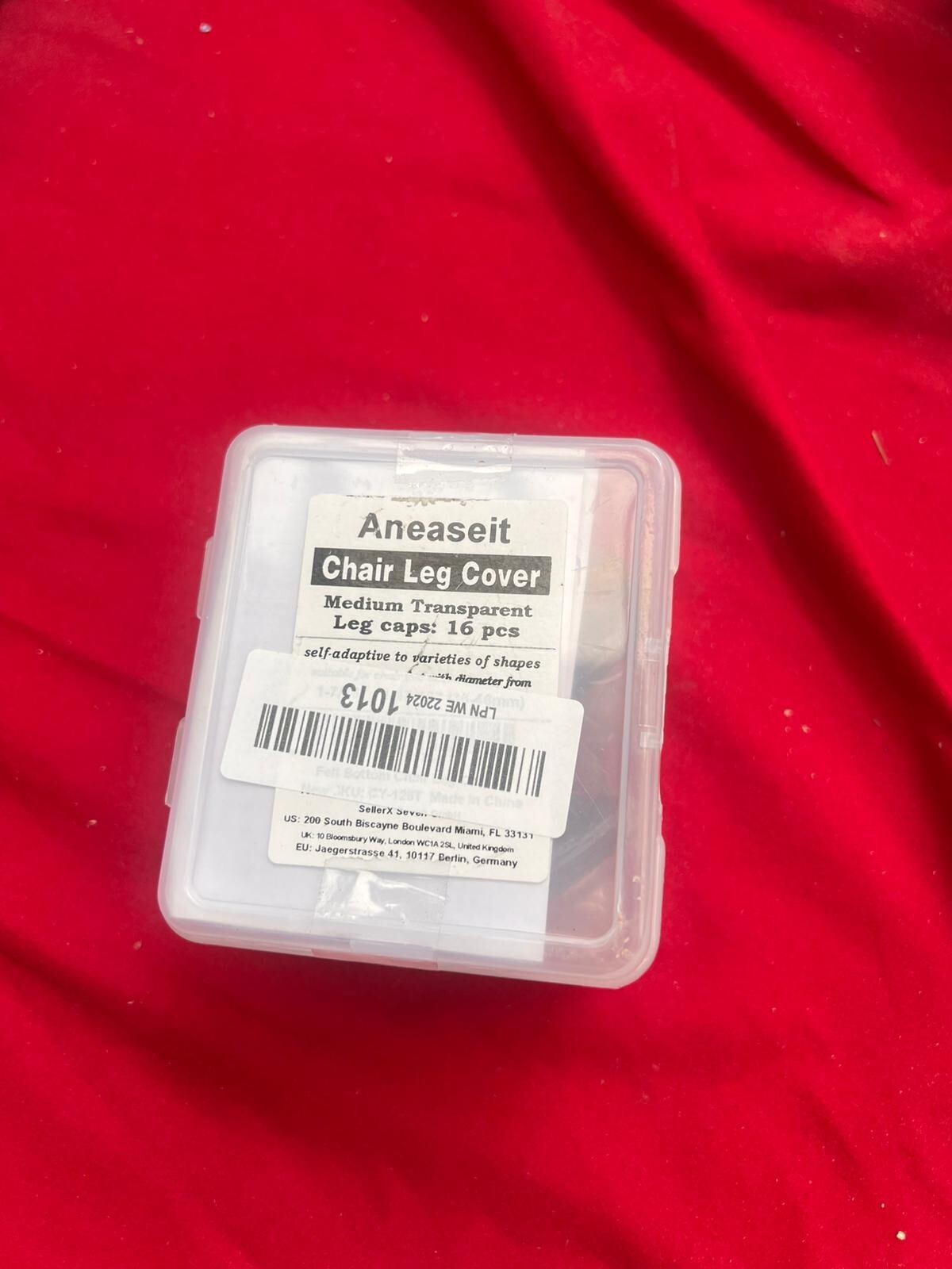 Aneaseit Chair Leg Floor Protectors -16 pcs Crystal - Felt Bottom Soft Silicone