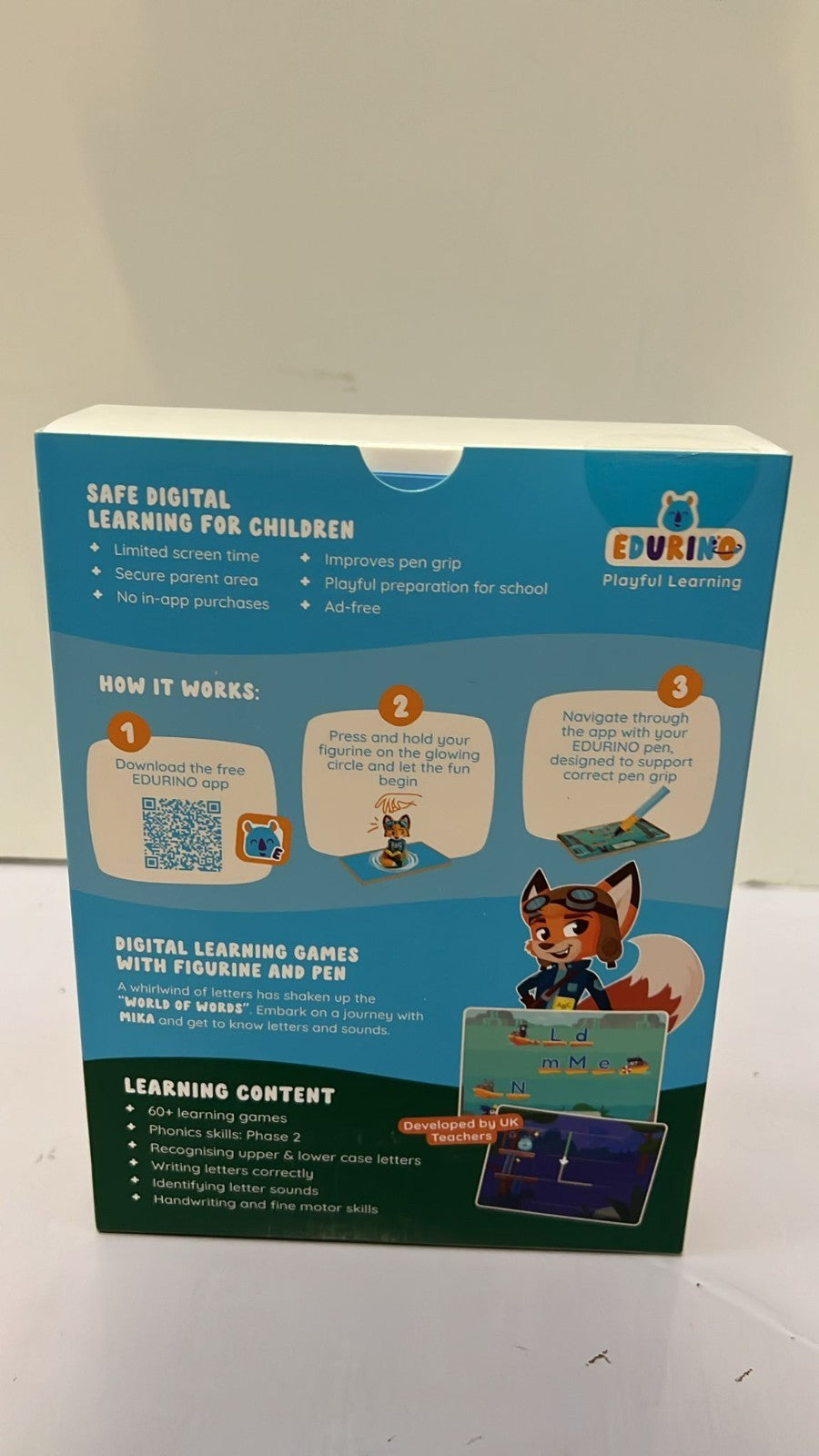 Edurino Mika ABC Starter Set - Read & Write Letters from 4 - Level 2 with Stylus