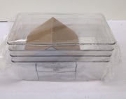 Vtopmart 4 Pack Food Storage Organizer Bins, Clear Plastic 26 x 15 x 9cm