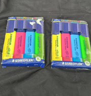 STAEDTLER Textsurfer Classic Highlighter 4PCS Assorted Pack of 2(box damaged)