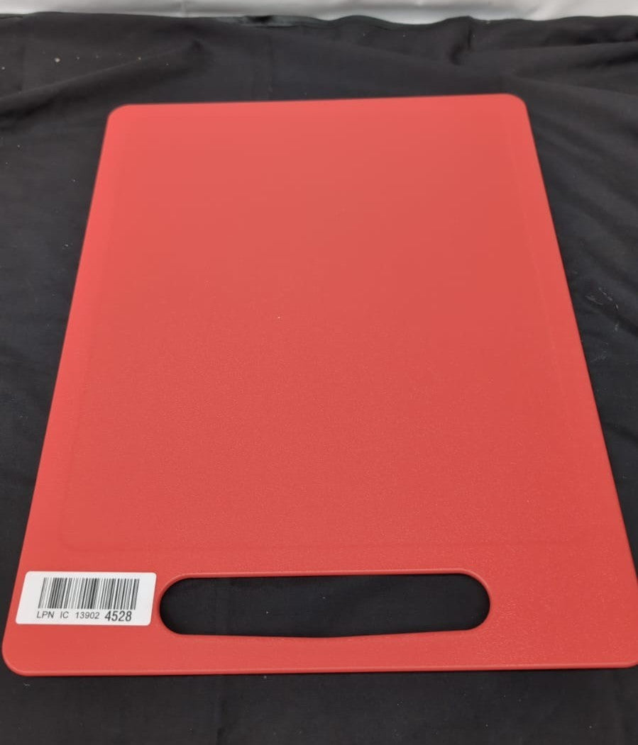 Large Red Poly Chopping Board, Multipurpose Anti-Slip Surface, 40 x 30cm