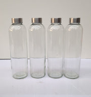 LIMILI Glass Bottles With Stainless Steel Lids, 4 Pack 750ml (small scuff )