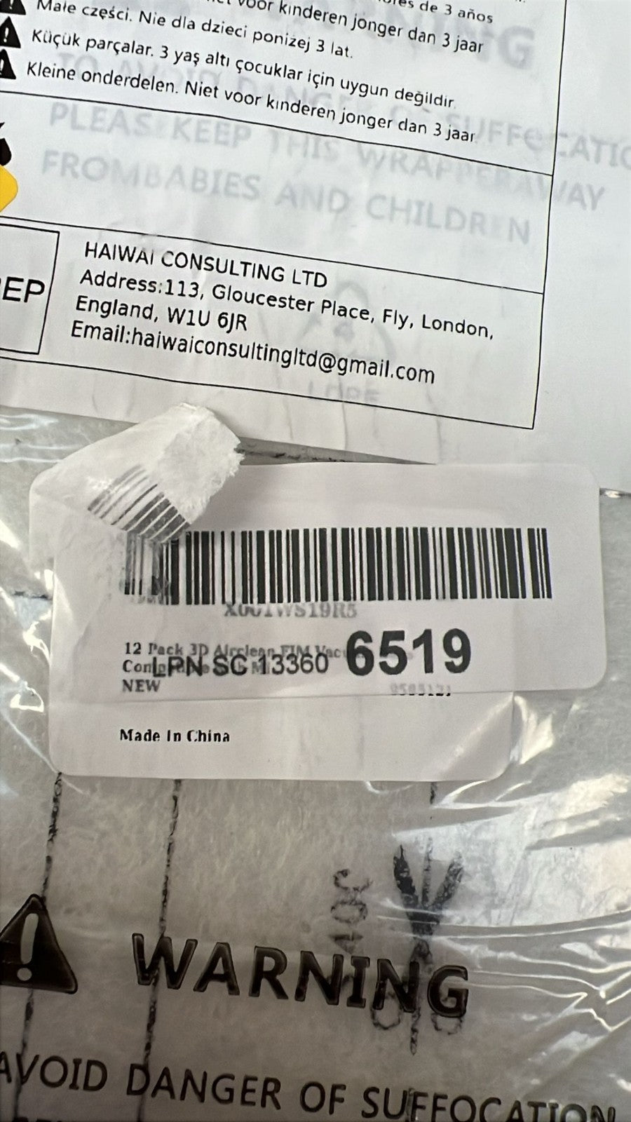 12 Pack 3D Airclean FJM Vacuum Bags Compatible