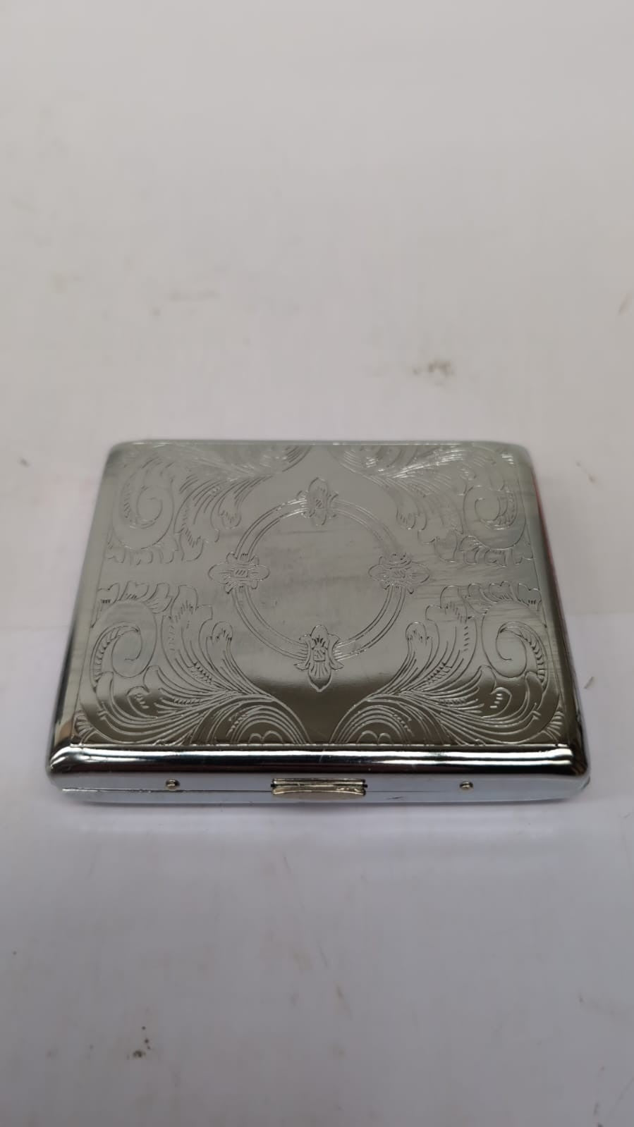 1Pcs Silver Cigarette Case Box Metal Cigarette Case for Men Holds 20 Cigarettes