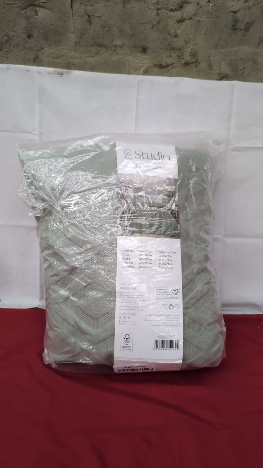 Catherine Lansfield Jacob Geo Soft Double Duvet Cover Set (packaging damaged)