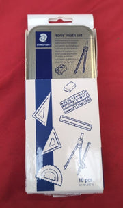 STAEDTLER 557 10 Noris Maths Set with Storage Tin 10 Pieces (packaging damaged)