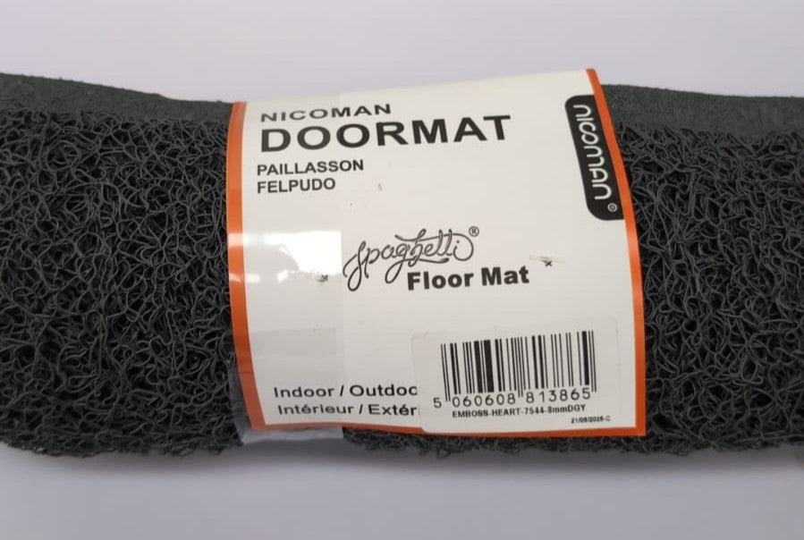 Nicoman Heart Embossed Shape Door Mat Dirt Trapper PVC Spaghetti Mat