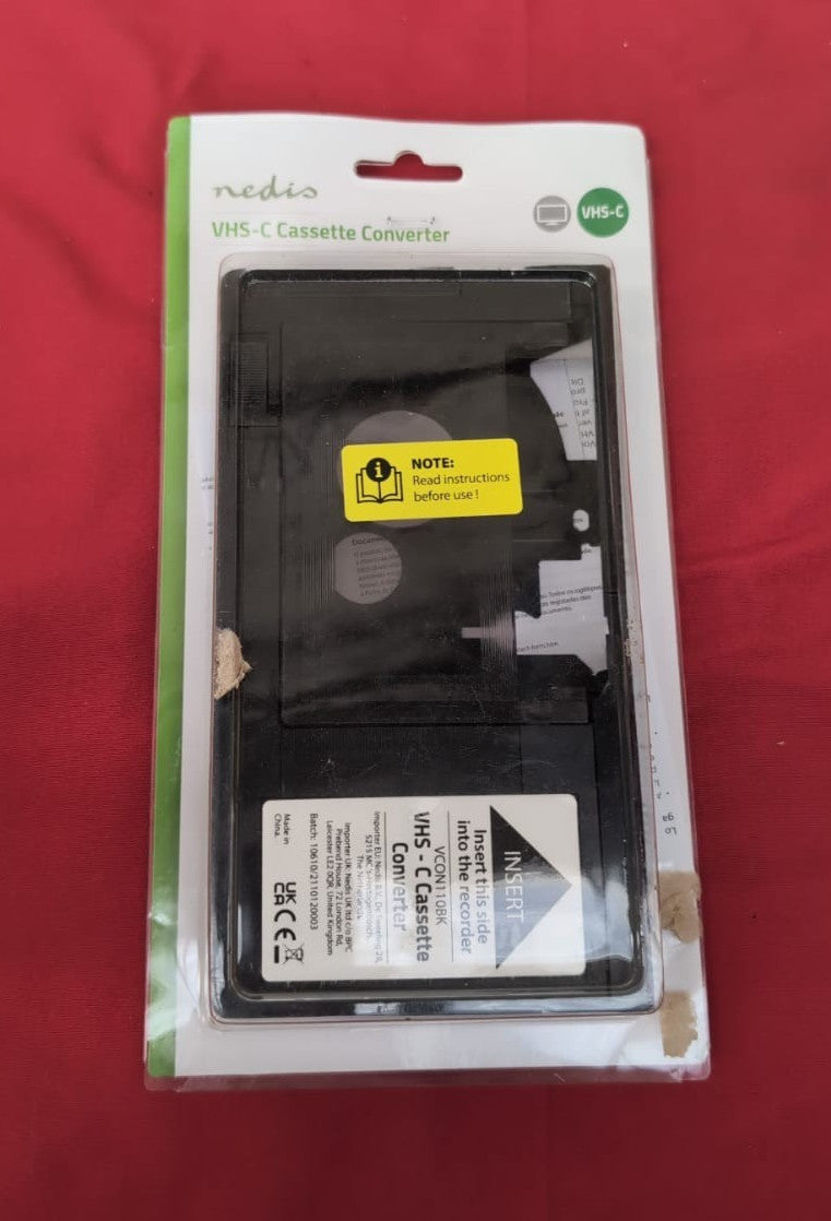 Nedis VHS Converter, Conversion VHS-C to VHS, Plug and play, Black