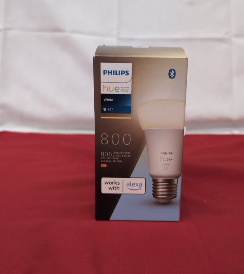 Philips Hue  White Smart Light Bulb 9W, E27 w/Bluetooth 1PACK( box damaged)
