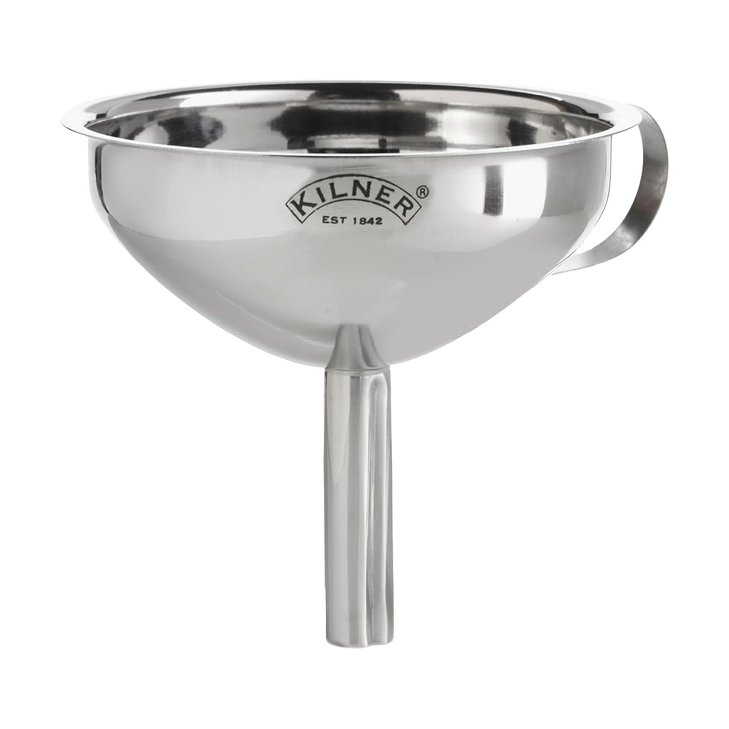 Kilner Stainless Steel Straining Funnel with Removable Disc Ergonomic Design