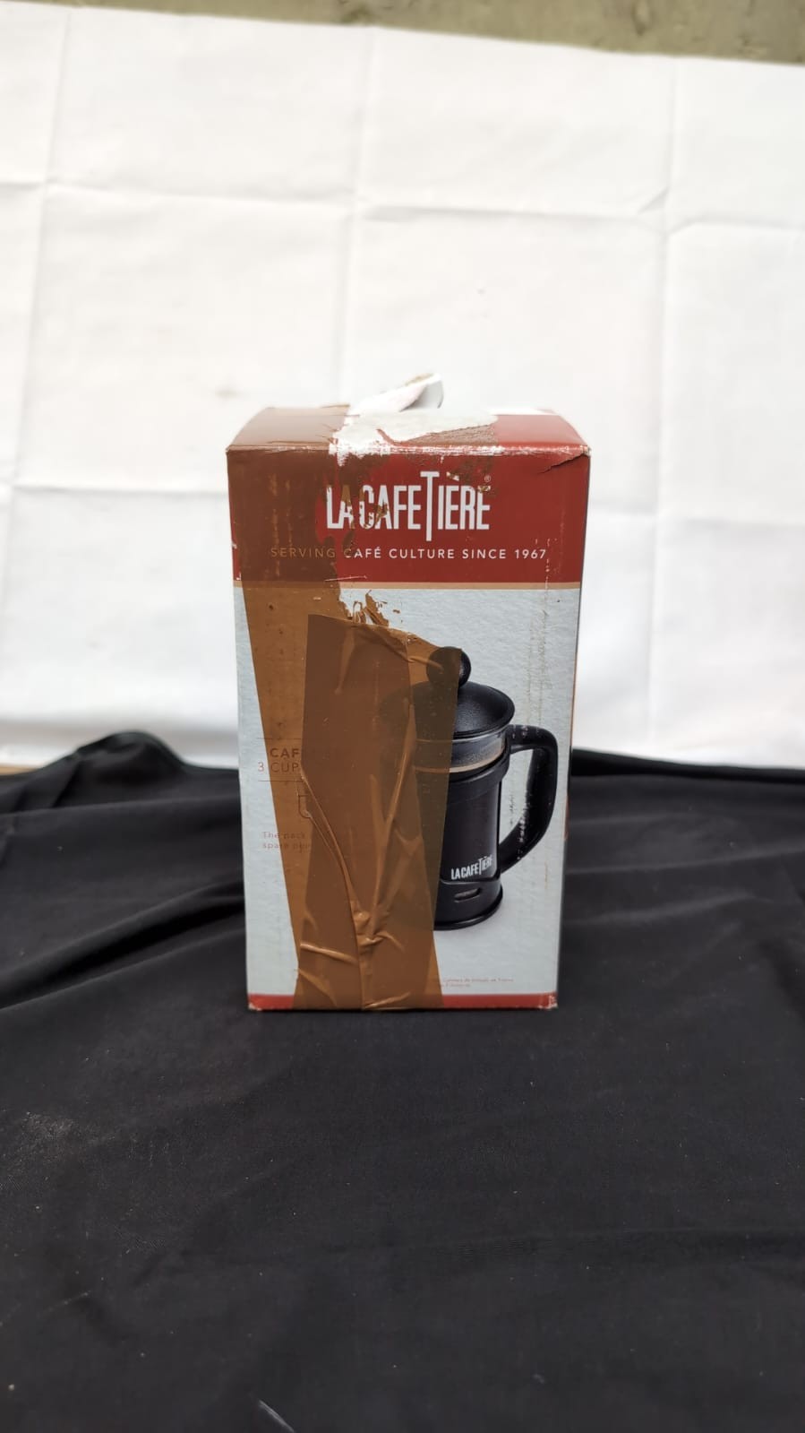La Cafetière Plastic and Glass Coffee Cafetiere (3 Cup),Black(BOX DAMAGED)