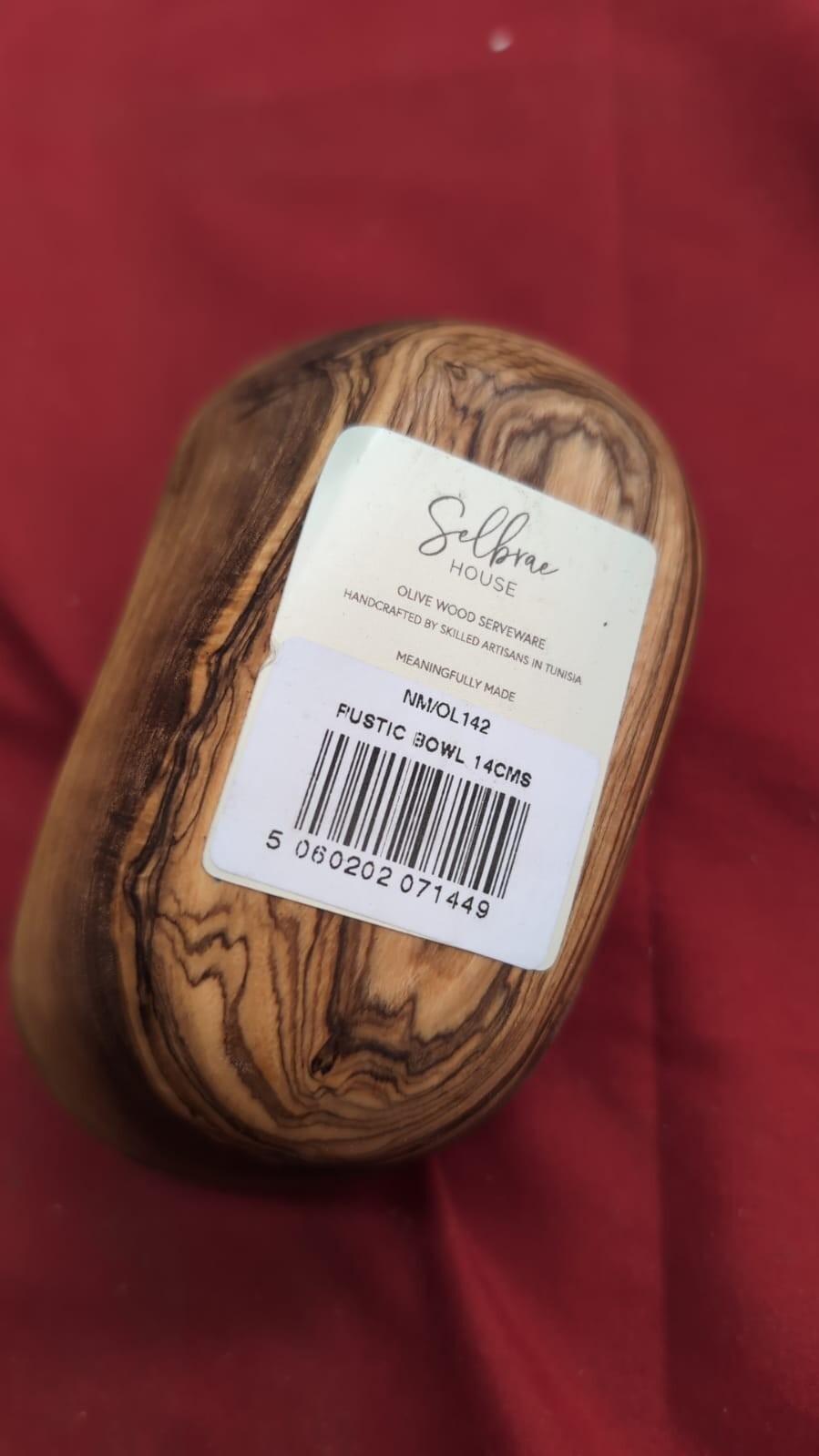 Rustic Oval Bowl Choice of Length Dip Made of Olive Wood Hand