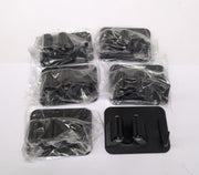 6-Pack Broom Mop Holder, Black Stainless Steel Self Adhesive Broom Holder Mop