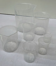 Glass Measuring Beaker 7 Pack, Set 30 ml to 1L