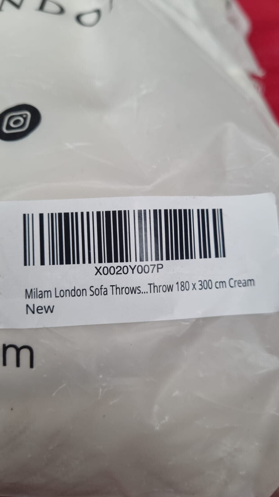 Milam London Sofa Throws Large 3 Seater Cotton Blanket (package damaged)