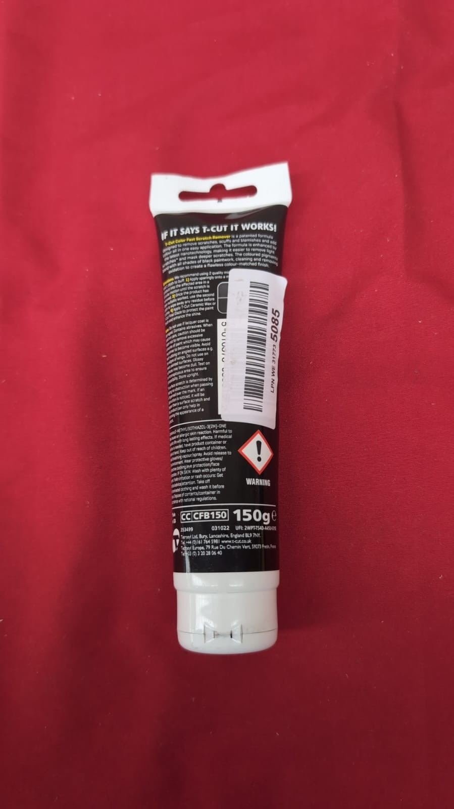 T-Cut  Black Scratch Remover Color Fast  150g( lid slightly damaged)