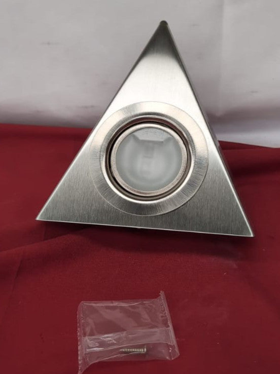 LED Triangular Pyramid Cabinet Cupboard Unit Shelf Light, Satin Nickel 20w 1.5m