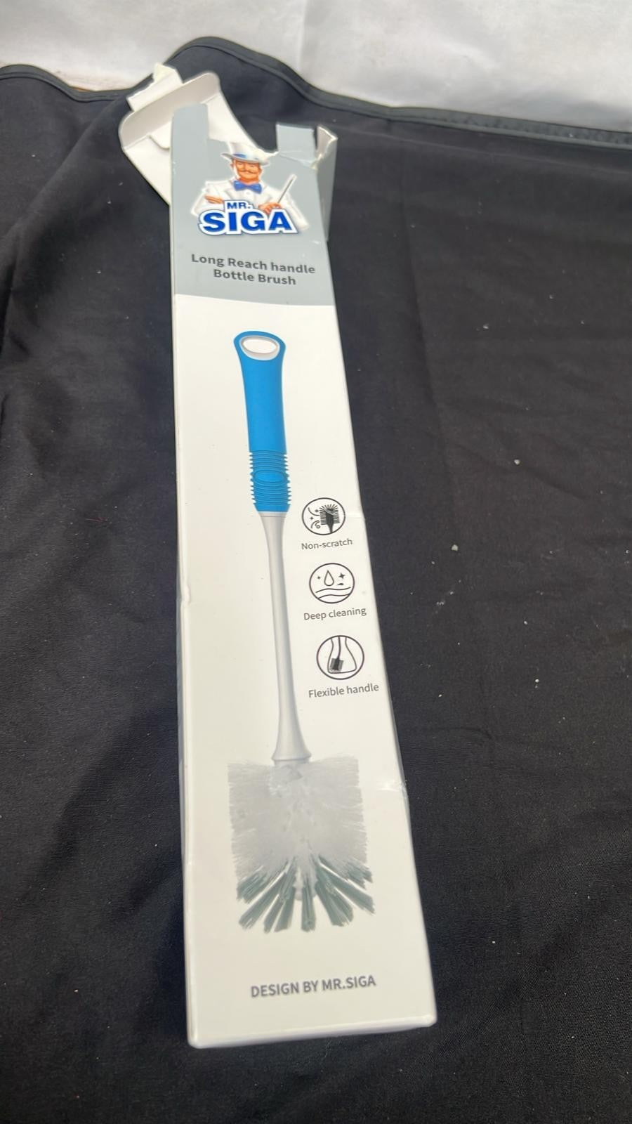 MR.SIGA Long Handle Bottle Brush, Bottle Cleaner Brush Head (Box damaged)