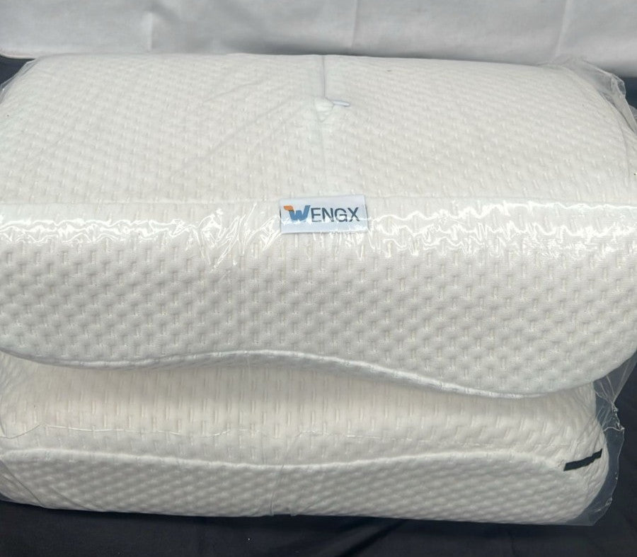 wengx Cervical Pillow Firm Support for Neck and Shoulder Pain Groove Neck
