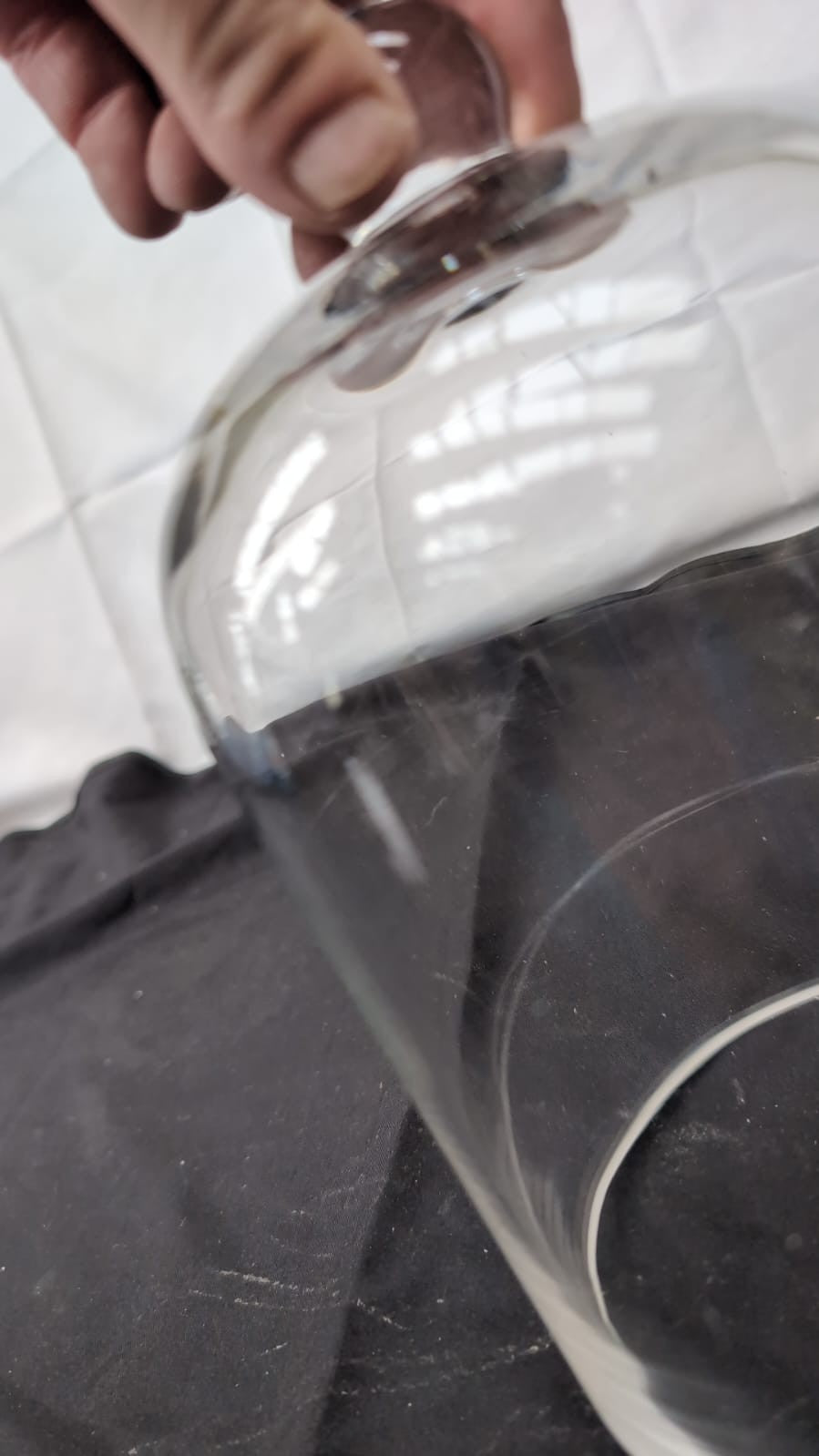 Stonebriar 8.5 Inch Clear Glass Dome Cloche(SCRATCH ON GLASS)