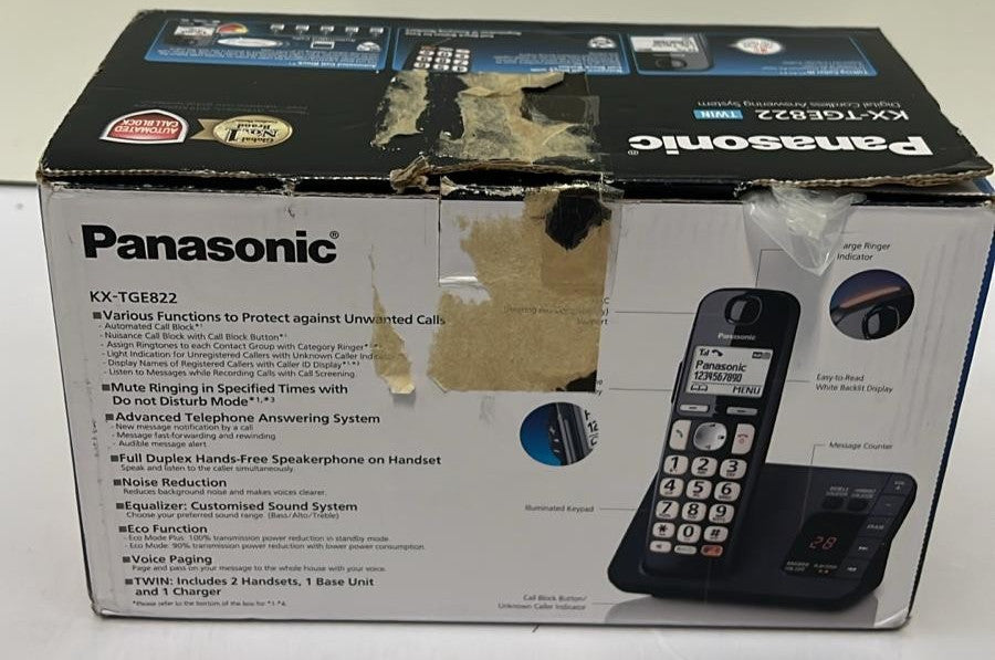 Panasonic KX-TGE822 TWIN (BOX DAMAGED)