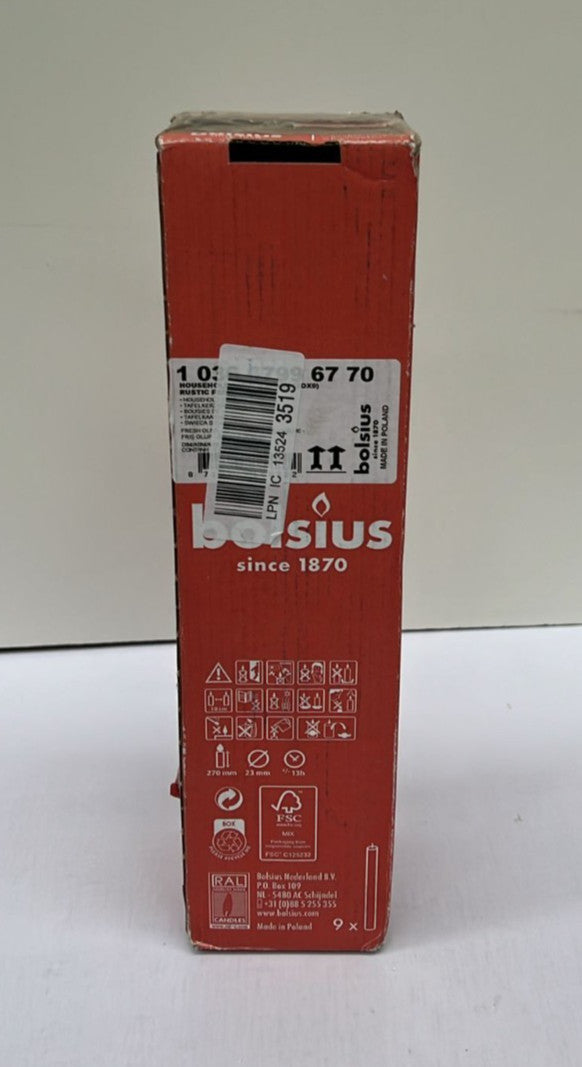 Bolsius Rustic Dinner Candles  - Pack of 9