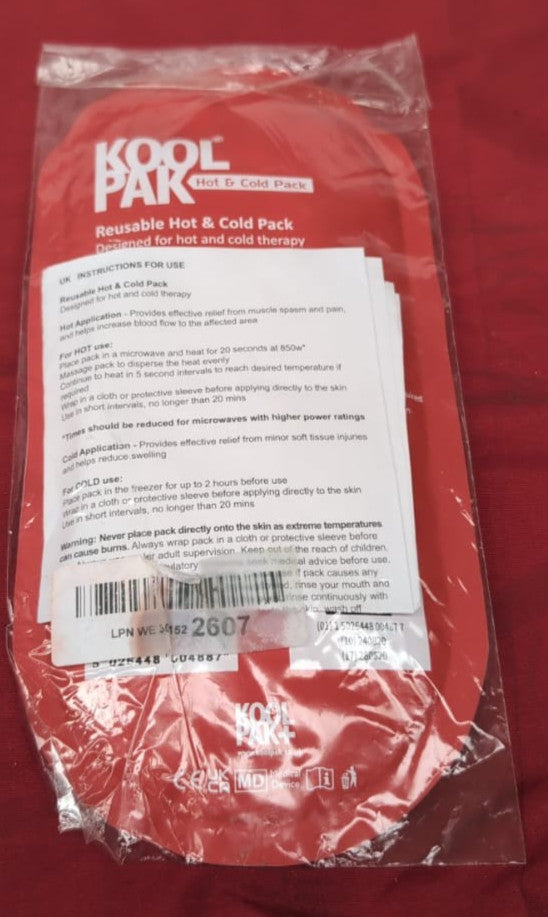 Koolpak Luxury Hot & Cold Reusable Pack Oval - 12.5 x 25.5cm