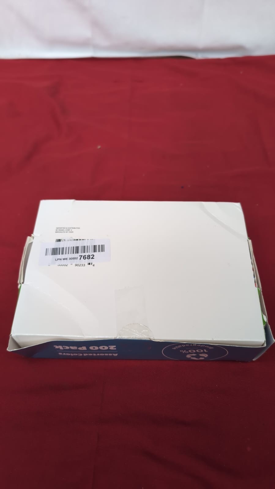 [200 Pack] Striped Paper Drinking Straws Assorted Colors  (BOX DAMAGED)