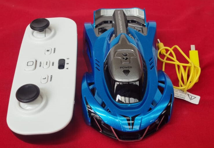 RED5 Wall Climbing Super Car in Blue with Vacuum Suction Tech and IR Controller