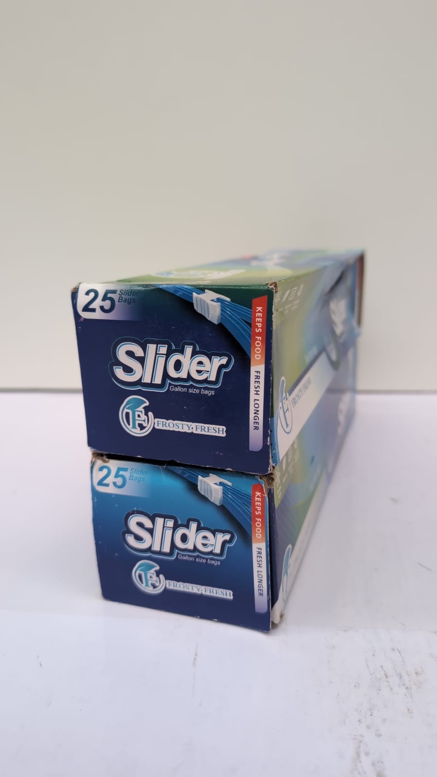 FrostyFresh 25pcs Large Freezer Bags–Gallon (BOX DAMAGED, 2 PACK)