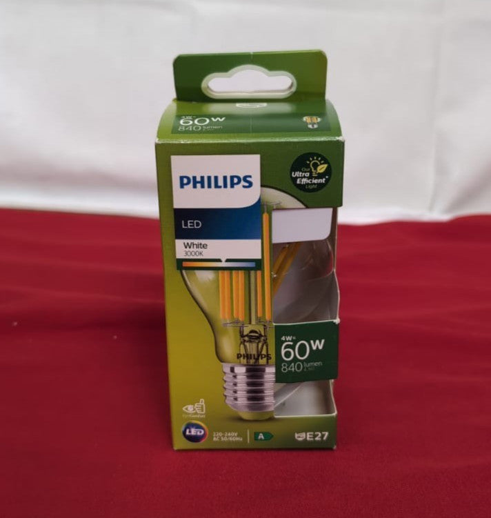Philips LED Ultra Efficient Light Bulb A Label Energy RatingWhite 3000K - E27