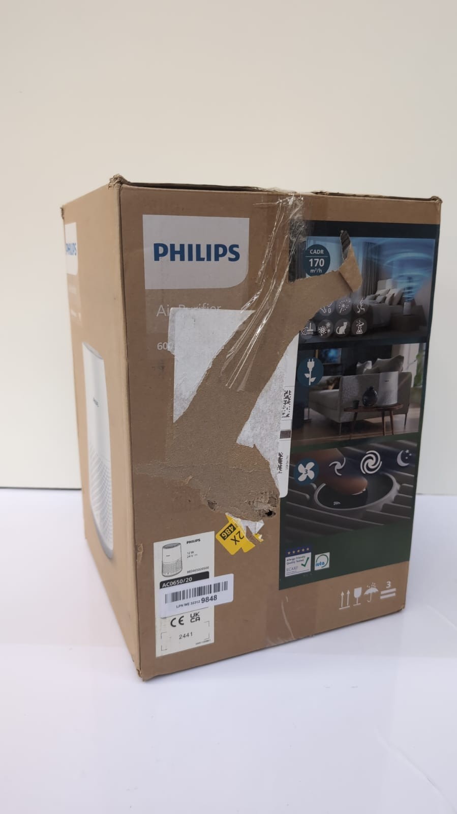 Philips Air Purifier Smart 600i Series  Cleans rooms up to 44 m² (Box Damaged)